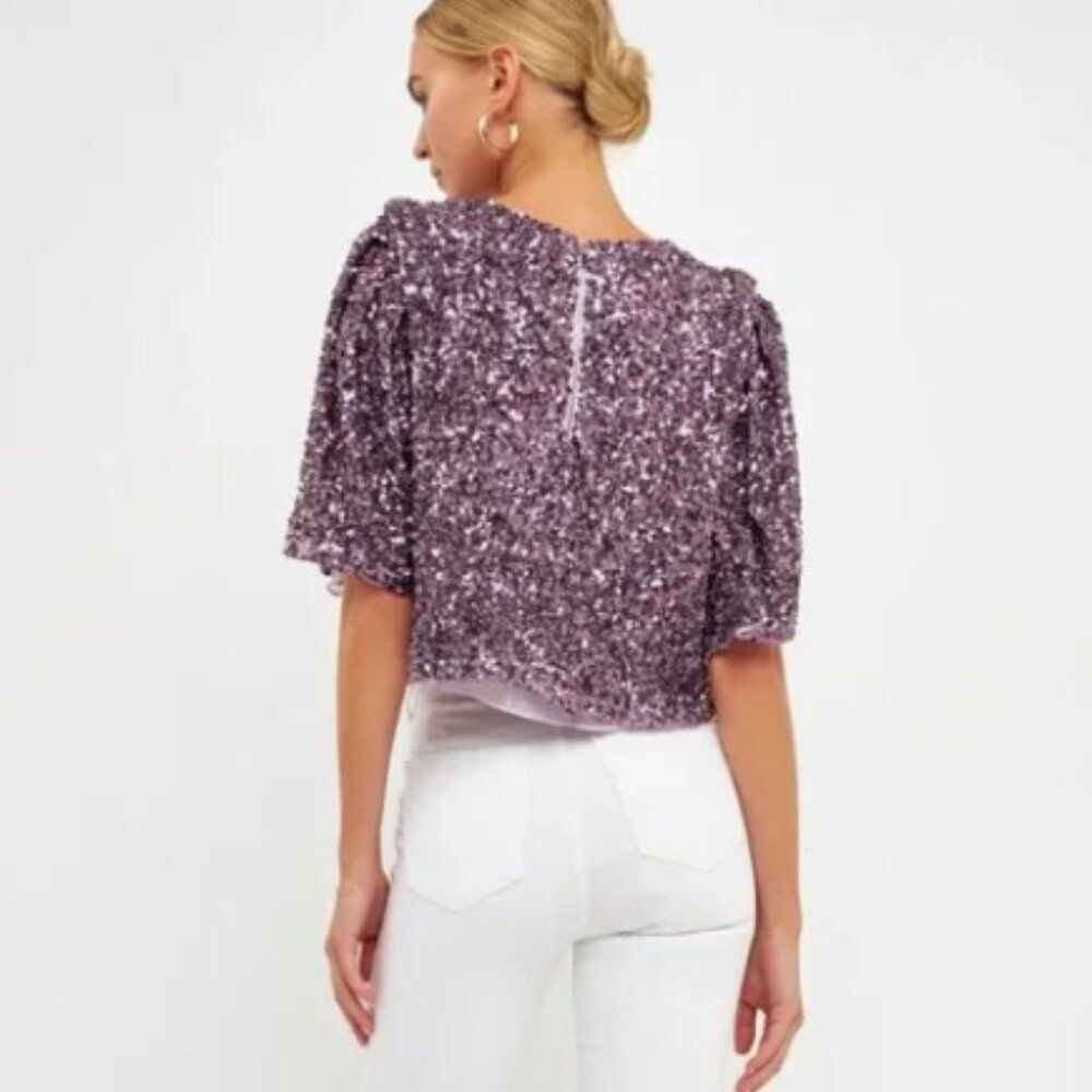 💟💜💟💜💟💜 ENDLESS ROSE Sequined Top 💟💜💟💜💟💜 - Picture 4 of 15